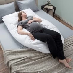 Hastings Home U-Shaped Full-Body Support Pregnancy Pillow With Zippered Cover - White, 60" X 38" -Home Series Shop GUEST 6e32dad9 1062 405f b3e8 5f2993407410