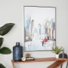 Canvas City Framed Wall Art With Silver Frame Multi Colored - Olivia & May