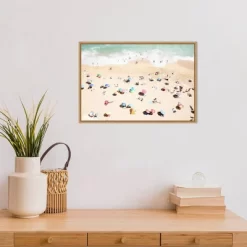 23" X 16" Seaside 1 Beach By Carina Okula Framed Canvas Wall Art - Amanti Art -Home Series Shop GUEST 6e3f62b9 7c76 42e4 ba17 fa725d9325b4