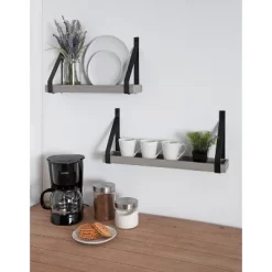 2pc Sudbury Wood And Metal Wall Shelf Set - Kate & Laurel All Things Decor -Home Series Shop GUEST 6e62f8aa b627 4a69 9b55 e85bdc8f5a06