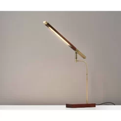 LED Barrett Desk Lamp Walnut/Brass (Includes LED Light Bulb) - Adesso -Home Series Shop GUEST 6f87b457 8dc4 474d 9346 4f33254317e6