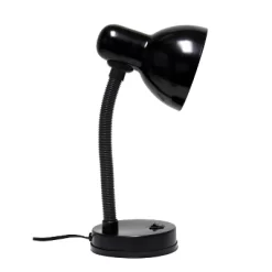 14.25" Traditional Fundamental Metal Desk Task Lamp And Bowl Shaped Shade With Flexi Gooseneck Black - Creekwood Home -Home Series Shop GUEST 70948efd 0463 41c1 b9f2 d3963ca0959c