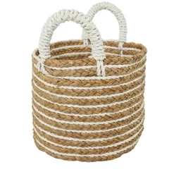 Set Of 3 Seagrass Storage Baskets Brown/White - Olivia & May -Home Series Shop GUEST 70c94d48 a2df 4c8a 90c3 329efeafdeb6