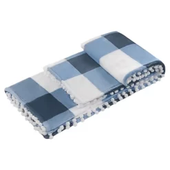 PiccoCasa Flannel Pom-Pom Tartan Checkered Fleece Throw Blanket 1Pc -Home Series Shop GUEST 70df7bc1 b92b 4f03 8209 9c879cb19b39