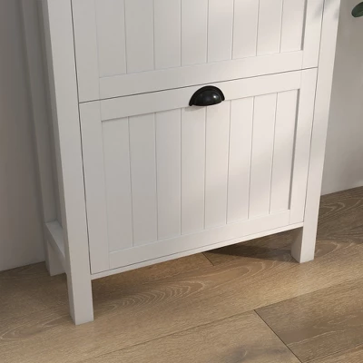 HOMCOM Shoe Storage Cabinet With 2 Flip Drawers, Adjustable Shelves And Top Drawer For 8 Pairs Of Shoes 5 HOMCOM Shoe Storage Cabinet With 2 Flip Drawers, Adjustable Shelves And Top Drawer For 8 Pairs Of Shoes - Image 5