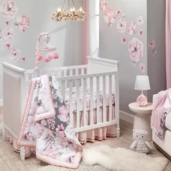 Lambs & Ivy Signature Botanical Baby Storage/Hamper - Pink, Floral -Home Series Shop GUEST 71e4998e 9da0 49d0 8afe 465180506ccd