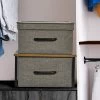 Household Essentials Stacking Storage Boxes With Laminate Top Ashwood