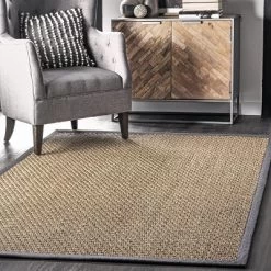 NuLOOM Hesse Checker Weave Seagrass Area Rug