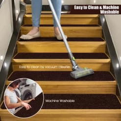 Costway 15 PCS Slip-resistant Stair Mats 30'' X 8'' Non-Slip Stair Treads Carpet -Home Series Shop GUEST 7ad8a406 4006 46c4 b769 1021c44850cc