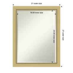 Amanti Art Landon Gold Narrow Petite Bevel Bathroom Wall Mirror 27.5 X 21.5 In. -Home Series Shop GUEST 7c35850f 0360 49bb 8b96 7d3925c06d19