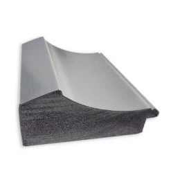 44" X 33" Non-Beveled Peak Polished Nickel Bathroom Wall Mirror - Amanti Art