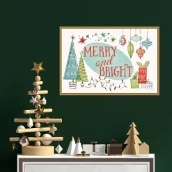 23" X 16" Merry And Bright Christmas Tree By Janelle Penner Framed Canvas Wall Art - Amanti Art -Home Series Shop GUEST 7efce451 4764 4005 a4e6 a7f262e4af21