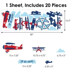 Big Dot Of Happiness Taking Flight - Airplane - Peel And Stick Nursery And Kids Room Vinyl Wall Art Stickers - Wall Decals - Set Of 20 -Home Series Shop GUEST 7fdede44 5192 4cc9 9122 51dbcbf41166