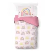 Saturday Park Doodle Rainbow 100% Organic Cotton Duvet Cover & Sham Set