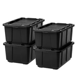 IRIS USA 27Gal/108qt Large Heavy-Duty Storage Plastic Bin Tote Container For Garage With Durable Lid -Home Series Shop GUEST 807789e5 652c 4b5d 8f95 c03f5ef272fa