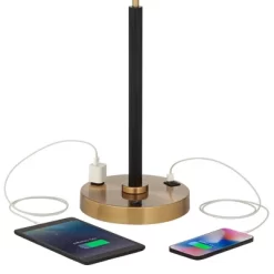 Possini Euro Design Carlyle Gold Black USB Desk Lamps Set Of 2 With Smart Socket -Home Series Shop GUEST 80e74b3c 36b2 4e1f 8bcd ad2faf4a1303