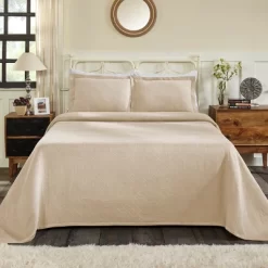 Basketweave Jacquard Matelassé Cotton Bedspread Set - Blue Nile Mills -Home Series Shop GUEST 80f20851 d9b0 420c 9b87 50880514bc94