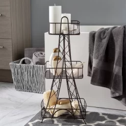 Three Tier Ville Des Lumieres Collection Eiffel Tower Spa Tower Bronze - ELLE DECOR -Home Series Shop GUEST 83d8104d 1e2c 43c4 8634 941ca44e7664