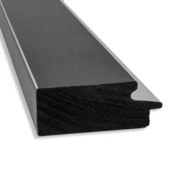 42" X 30" Non-Beveled Eva Bathroom Wall Mirror Black - Amanti Art