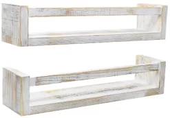 Sorbus Rustic Wooden Floating Shelves Set Of 2 Gray -Home Series Shop GUEST 85302bf6 ede8 4934 8624 001a0b990abf