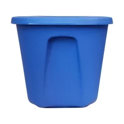 HOMZ 10-Gallon Stackable And Nestable Heavy Duty Plastic Storage Container Organizer Bin With 4 Way Handles, Capri Blue (8 Pack) -Home Series Shop GUEST 865ab661 ca2c 467d bc40 114765063a3b