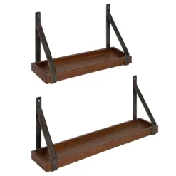 2pc Sudbury Wood And Metal Wall Shelf Set - Kate & Laurel All Things Decor -Home Series Shop GUEST 8689ca33 4ef7 4e5e 9237 9a51c9922f20