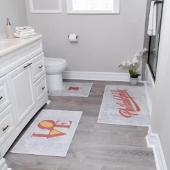 Bathroom Rugs 3 Piece Set - Non-Slip Ultra Thin Bath Rugs For Bathroom Floor -Home Series Shop GUEST 86f5c6cc e475 4ce0 b22f 622da7ea0730
