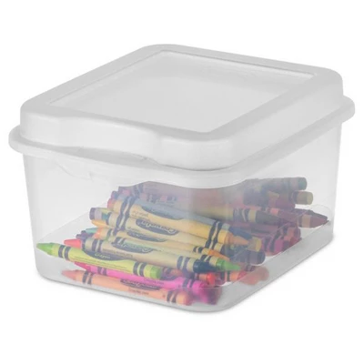 Sterilite Modular Plastic FlipTop Hinged Storage Box Container With Latching Lid For Home, Office, Workspace, And Classroom Organization 4 Sterilite Modular Plastic FlipTop Hinged Storage Box Container With Latching Lid For Home, Office, Workspace, And Classroom Organization - Image 4
