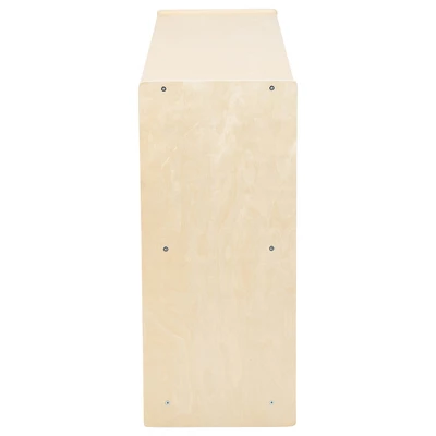 ECR4Kids 20 Cubby Mobile Tray Storage Cabinet, 4x5, Classroom Furniture, Natural 4 ECR4Kids 20 Cubby Mobile Tray Storage Cabinet, 4x5, Classroom Furniture, Natural - Image 4