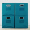 Niche Cubo 4pk Foldable Fabric Storage Bin With Label Holder Teal