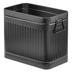 MDesign Metal Rectangle Trash Can Wastebasket, Garbage Bin, Handles -Home Series Shop GUEST 88da6867 f379 4c31 9a05 394c99645a0a