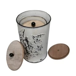 Set Of 3 Cream And Gray Floral Metal Decorative Storage Canisters - Foreside Home & Garden -Home Series Shop GUEST 89f3c44e ec45 4f76 9b9a 756a7000a2ae