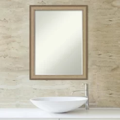 Elegant Brushed Narrow Petite Bevel Bathroom Wall Mirror -Home Series Shop GUEST 8b8a4976 92b0 4fcb aacd 188f7beaa2c5