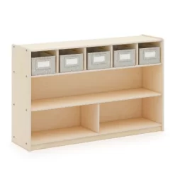 Guidecraft EdQ Shelves And 5 Bin Storage Unit - 30" -Home Series Shop GUEST 8b8ae97a 9419 4169 bf77 2913bd313991