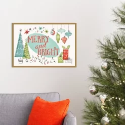 23" X 16" Merry And Bright Christmas Tree By Janelle Penner Framed Canvas Wall Art - Amanti Art -Home Series Shop GUEST 8c49ea0b 2a1c 42c7 b909 decb7f80f604