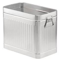 MDesign Metal Rectangle Trash Can Wastebasket, Garbage Bin, Handles -Home Series Shop GUEST 8cdf5296 bc86 48dd 938d a907925dc519