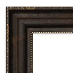 Amanti Art Stately Bronze Petite Bevel Bathroom Wall Mirror 30.25 X 24.25 In.