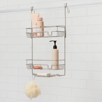 Over The Door Round Wire Shower Caddy Matte Satin - Made By Design™ 1 Over The Door Round Wire Shower Caddy Matte Satin - Made By Design™