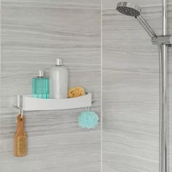 Clever Flip Shower Basket Or Shelf White - Better Living Products -Home Series Shop GUEST 90d1ff80 99fd 4412 9616 f8c5a5a7f25a