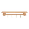 27" X 7" Alta Decorative Wall Shelf With Hooks Natural - Kate & Laurel All Things Decor