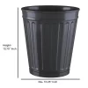 Rust Resistant Bathroom Wastebasket Black - Nu Steel