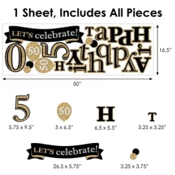 Big Dot Of Happiness Adult 50th Birthday - Gold - Peel And Stick Birthday Party Decoration - Wall Decals Backdrop -Home Series Shop GUEST 922fb0b5 a32e 4516 adc4 d1bb36a8537e
