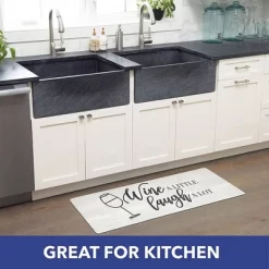 J&V TEXTILES Anti Fatigue Kitchen Mat Cushioned Anti Fatigue, Non Slip Waterproof Mat Standing Desk, 20x36x1/2 Inches (Wine A Little) -Home Series Shop GUEST 9254135f 30e0 4e90 9698 e80c6ddf3fd5