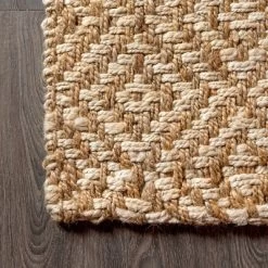Hira Hand Woven Diamond Chunky Jute Area Rug - JONATHAN Y -Home Series Shop GUEST 925e030d b015 4a76 ad2d a31f49667ffa