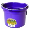 Little Giant P8FBPURPLE 2 Gallon All Purpose Heavy Duty Farm Flat Back Plastic Buckets For Supplies, Toys, Laundry, And Water, Purple, (12 Pack)