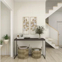 Metal Leaf Tall CutOut Wall Decor With Gold Frame Set Of 2 Gold - Olivia & May -Home Series Shop GUEST 9437a60f 4142 44c0 bcce 36736a092863