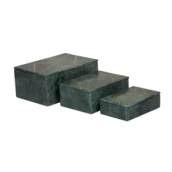 Set Of 3 Marble Box With Gold Linear Lines Green- Olivia & May -Home Series Shop GUEST 9458a105 4d27 4d3d 9721 c478b19d5d28