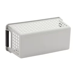 Farmlyn Creek 4 Pack Gray Plastic Storage Baskets Bins With Handles For Shelves, Closet Organizer -Home Series Shop GUEST 9665d910 f78b 41a8 8cba 5068e40a2dd1