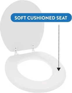 J&V Textiles Embroidered Soft Round Toilet Seat With Easy Clean & Change Hinge, Padded -Home Series Shop GUEST 96b66da0 ed56 4447 8a98 5ecc0cc1ba27