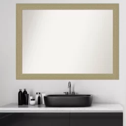 42" X 31" Non-Beveled Mosaic Bathroom Wall Mirror Gold - Amanti Art 15 42" X 31" Non-Beveled Mosaic Bathroom Wall Mirror Gold - Amanti Art -Home Series Shop GUEST 96d82423 ef95 4e39 83a4 4c9ead32b0a1